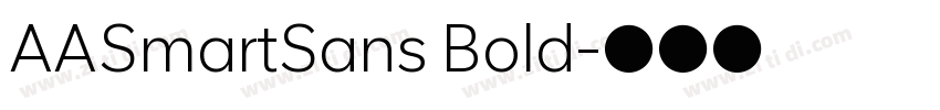 AASmartSans Bold字体转换